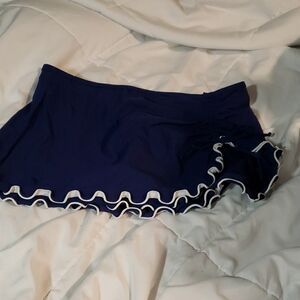 Profile By Gottex Blue and White Swim Coverup